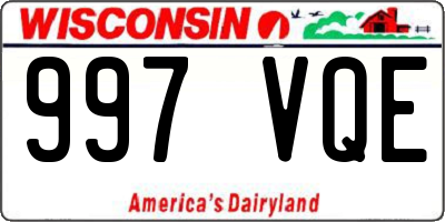 WI license plate 997VQE