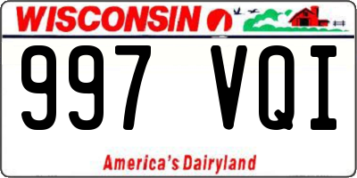 WI license plate 997VQI