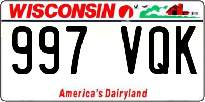 WI license plate 997VQK
