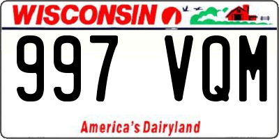 WI license plate 997VQM