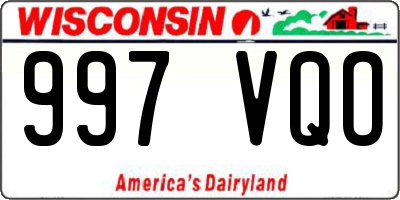 WI license plate 997VQO