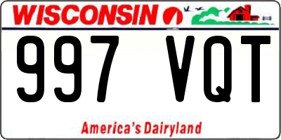WI license plate 997VQT