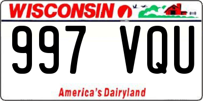 WI license plate 997VQU
