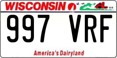 WI license plate 997VRF
