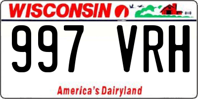 WI license plate 997VRH