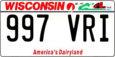 WI license plate 997VRI
