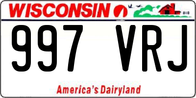 WI license plate 997VRJ