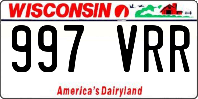 WI license plate 997VRR