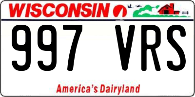 WI license plate 997VRS