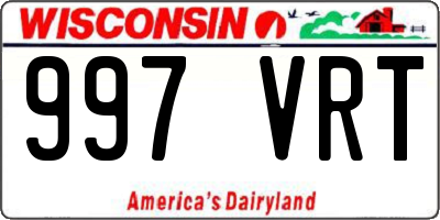 WI license plate 997VRT