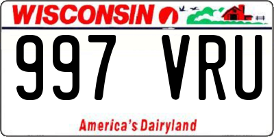 WI license plate 997VRU