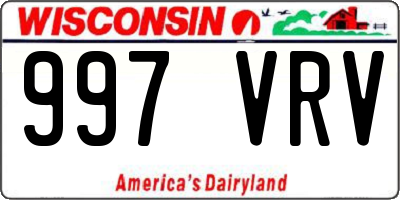 WI license plate 997VRV