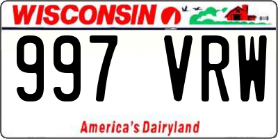 WI license plate 997VRW