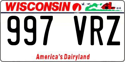 WI license plate 997VRZ