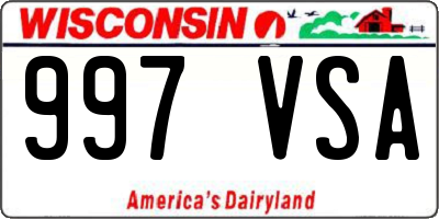 WI license plate 997VSA