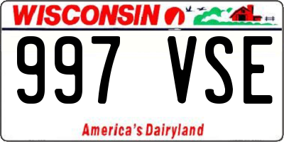 WI license plate 997VSE