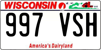 WI license plate 997VSH