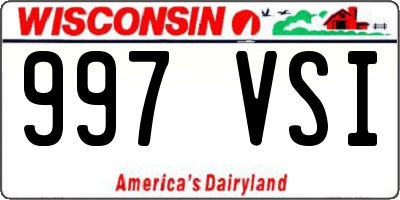 WI license plate 997VSI