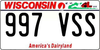 WI license plate 997VSS
