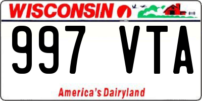 WI license plate 997VTA