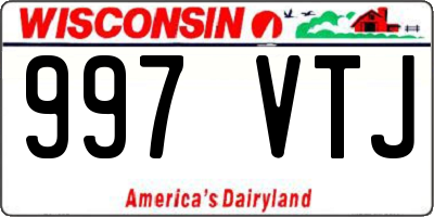 WI license plate 997VTJ