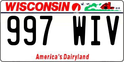 WI license plate 997WIV