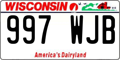 WI license plate 997WJB