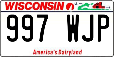 WI license plate 997WJP