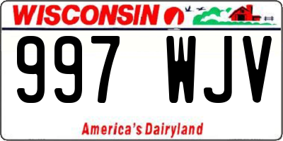 WI license plate 997WJV