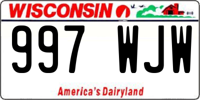 WI license plate 997WJW