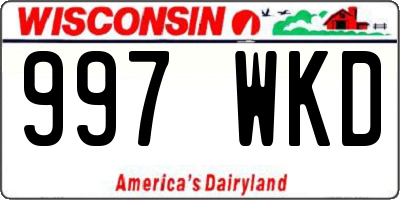 WI license plate 997WKD