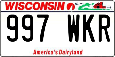 WI license plate 997WKR