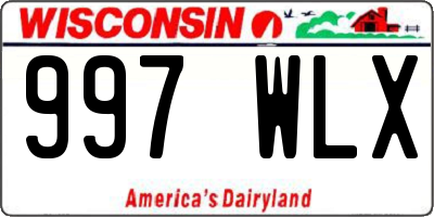 WI license plate 997WLX