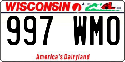 WI license plate 997WMO