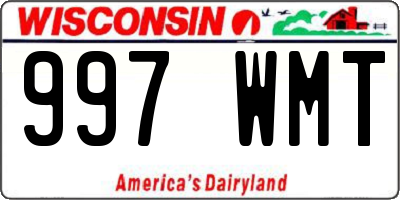 WI license plate 997WMT