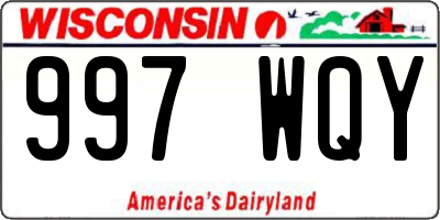 WI license plate 997WQY