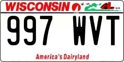WI license plate 997WVT