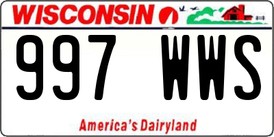 WI license plate 997WWS