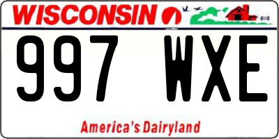 WI license plate 997WXE