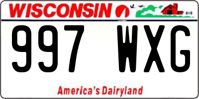 WI license plate 997WXG