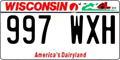 WI license plate 997WXH