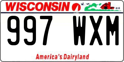 WI license plate 997WXM