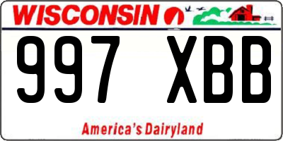 WI license plate 997XBB