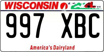 WI license plate 997XBC