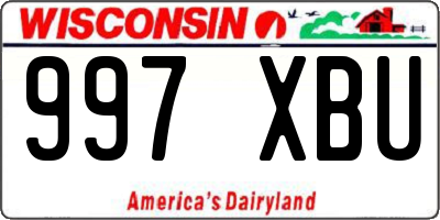 WI license plate 997XBU