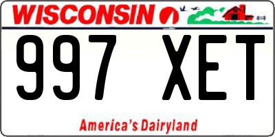 WI license plate 997XET