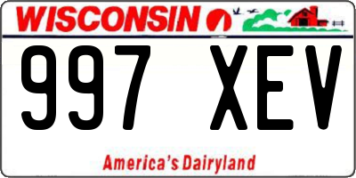 WI license plate 997XEV