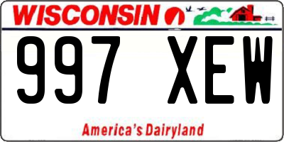 WI license plate 997XEW