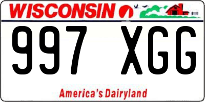 WI license plate 997XGG