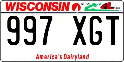 WI license plate 997XGT